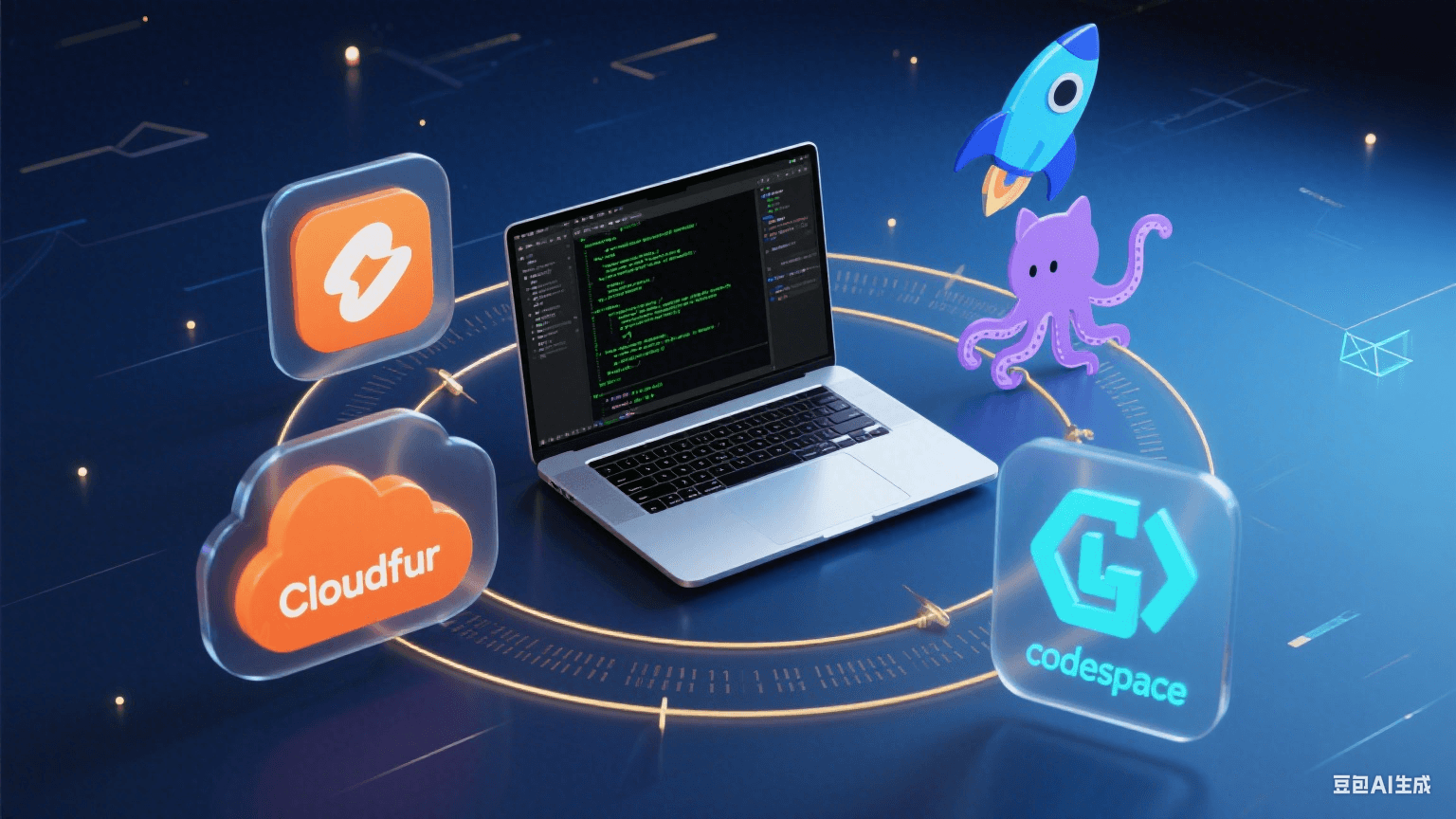 Gambar untuk Membangun Website Profesional Menggunakan Cloudflare,GitHub & Vercel dengan Codespace